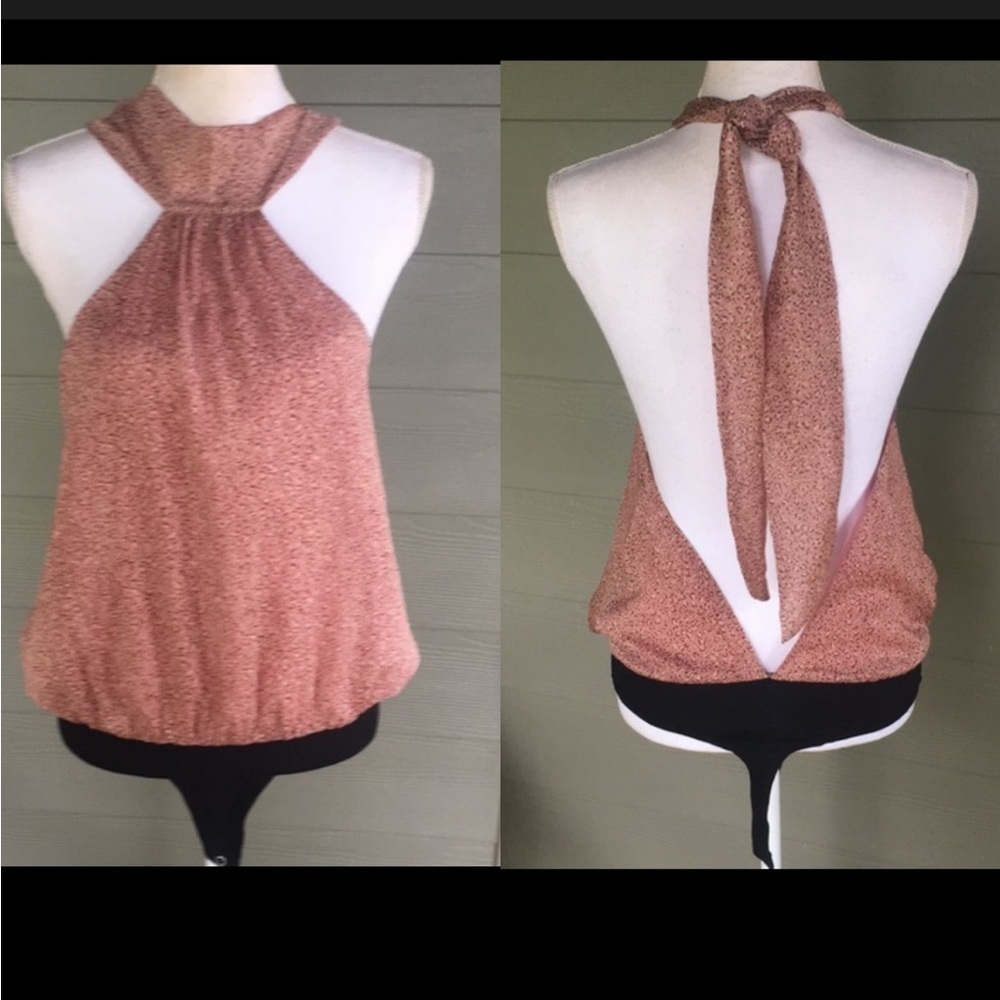 Anthropologie Elizabeth Crosby Open Back Bodysuit Blouse - Flawed